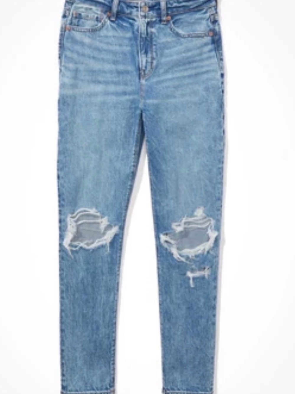 American Eagle Outfitters Light Blue Distressed Skinny Jeans size 6 Tall